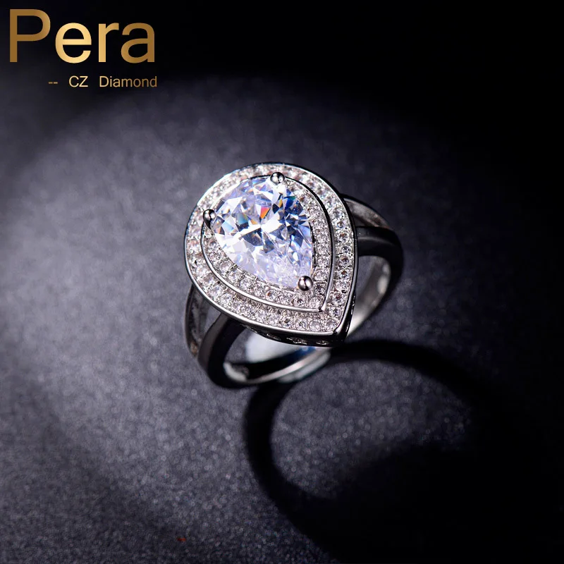 Женское кольцо с фианитом в виде капли воды R053|finger ring|ring forrings for fingers |