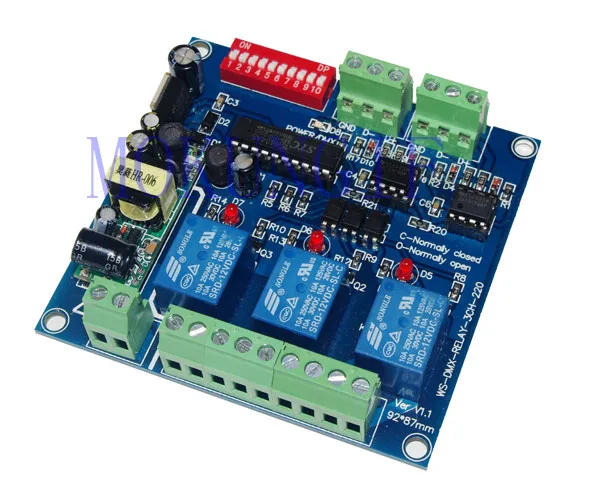 1 шт. 3CH * 5A релейный вход DMX512 для светодиодной лампы светодиодная лента