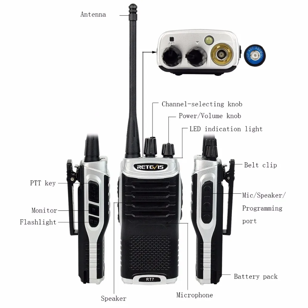 Рация Retevis RT7 5 Вт УВЧ 400 470 МГц 1 шт.|ham radio hf transceiver|radio transceiverhf transceiver |