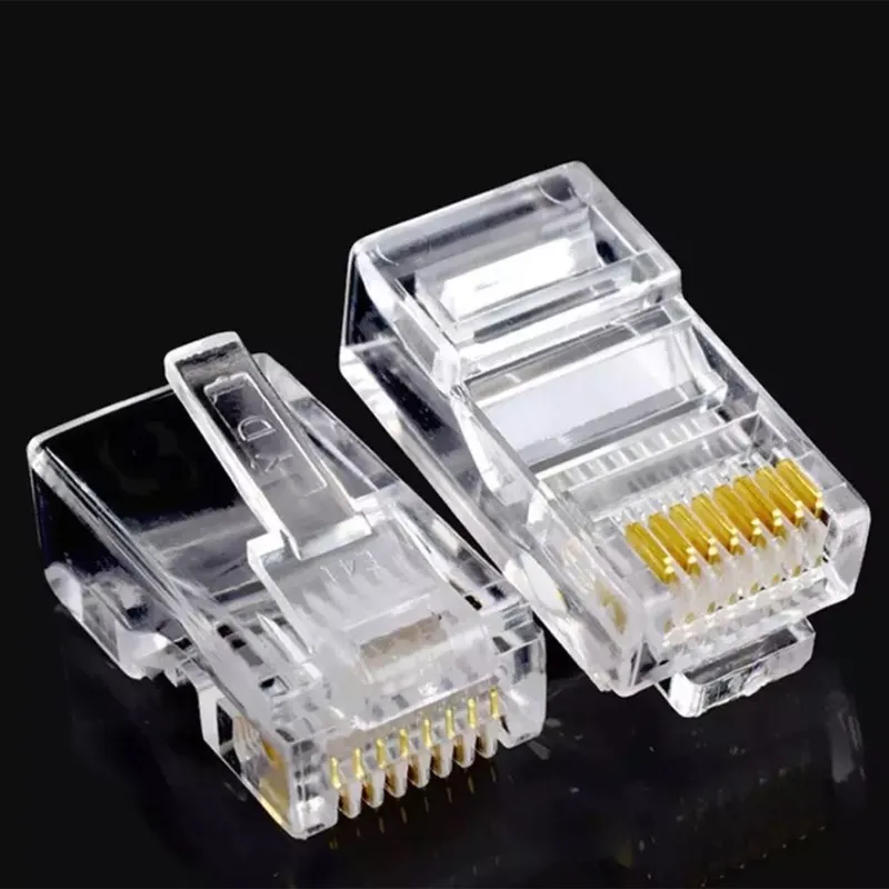 Разъемы RJ45 Cat6 UTP 8P8C позолоченный сетевой Ethernet-Кабель Неэкранированные штекеры