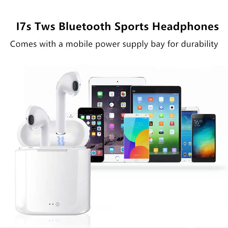I7 TWS универсальные беспроводные наушники вкладыши Bluetooth гарнитура с микрофоном