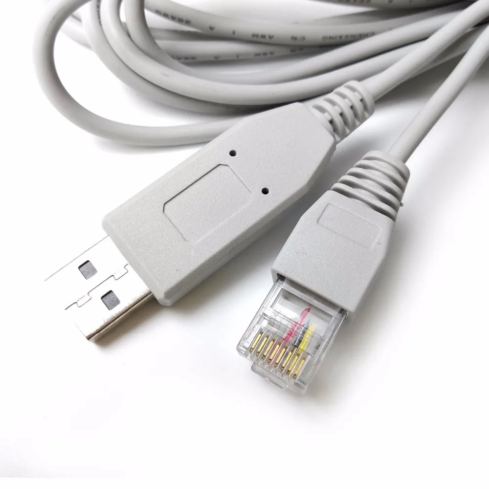 Кабель адаптер серого и бежевого цвета для pos сканера МТР CP2102 usb rs232 к rj45|usb rs232|adapter