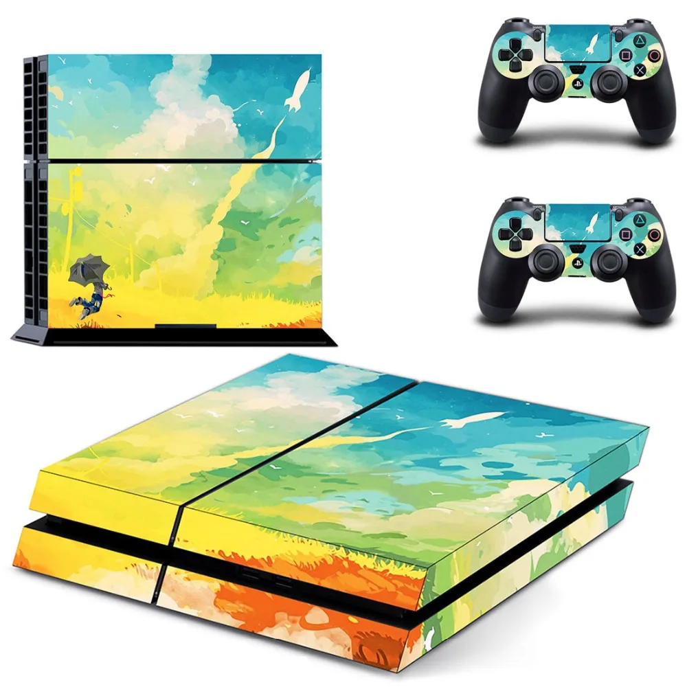 Наклейка для PS4 виниловая наклейка, стикер для sony Playstation 4 консоли и 2 контроллеры наклейка для PS4 Стикеры