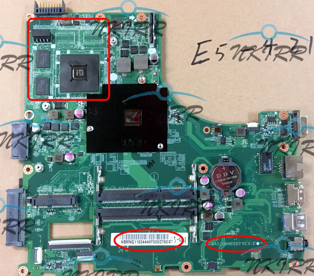 DA0ZQNMB6D0 REV:D ZQN NBMNQ11003 NBMNQ11004 NB.MNQ11.003 NB.MNQ11.004 A4-6210 DDR3 материнская плата для ноутбука Acer