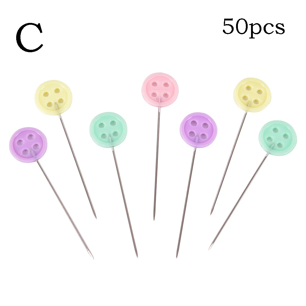 50pcs0.65x48MM 50/100/480 шт. Вышивание интимные аксессуары круглый жемчуг прямой заколки платье искусственного груша корсаж булавки для DIY - Цвет: 50pcs0.65x48MM