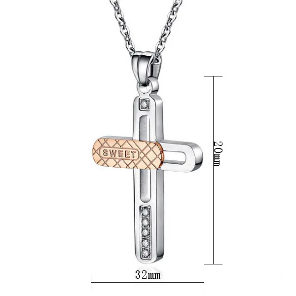 Новинка 2017 Набор подвесок из титановой стали для пар сверло с буквами стальное