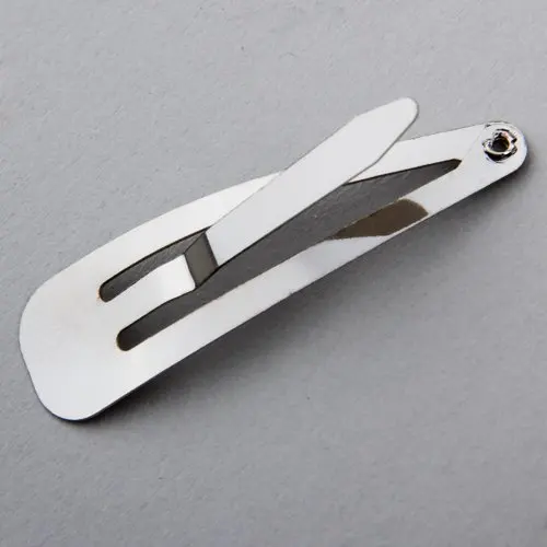 Горячая распродажа 50 серебряных зажимов для волос 40 мм ручной бант |