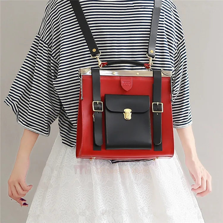 Кожаные товары ручной работы рюкзаки с рисунками 4 мм студенческий стиль рюкзак