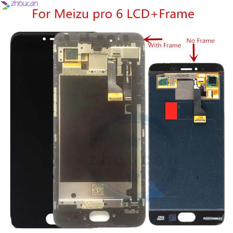 5 2 &quotAmoled Meizu Pro 6 M570M M570C M570Q M570h ЖК дисплей с сенсорным стеклом дигитайзер Рамка