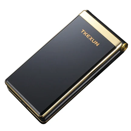 gold 3g WCDMA, флип, две sim-карты, мобильные телефоны, 3,0 дюймов, двойной экран, сенсорный FM, дешевый китайский мобильный телефон, русская клавиатура, кнопка, TKEXUN m2 - Цвет: gold