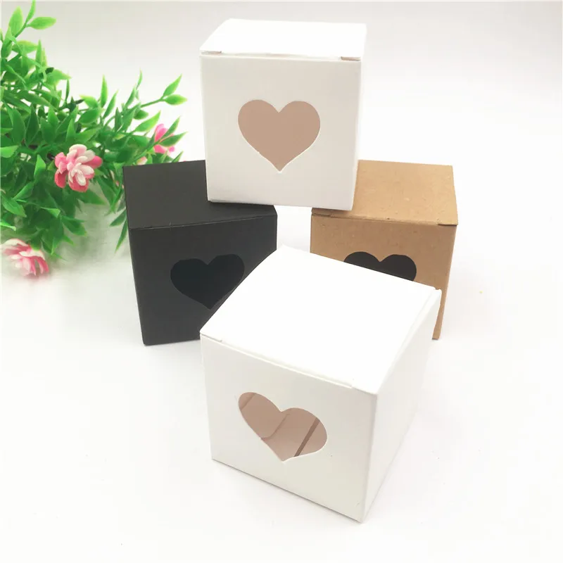 50 шт./лот маленькая квадратная коробка для пирсинга сделай сам 5x5x5 см крафт-бумага