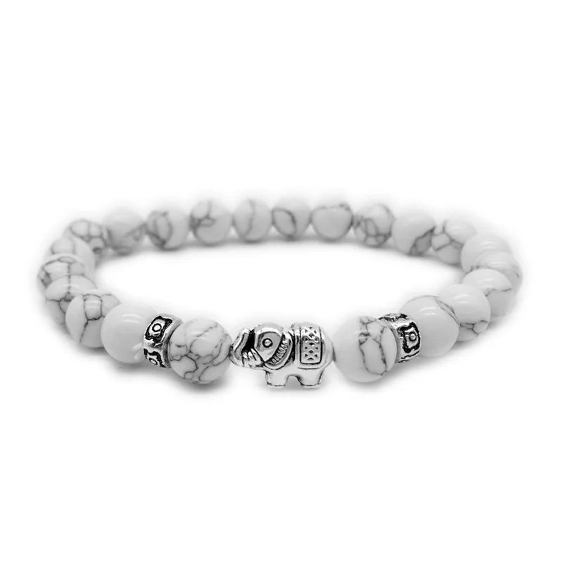Natural Stone Bead Buddha Bracelets For Women Men Jewelry Black Lava Gift Elephant Bangles Christmas gift | Украшения и