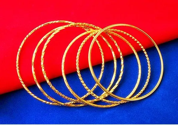 Модный высококачественный изысканный круглый браслет золотого цвета