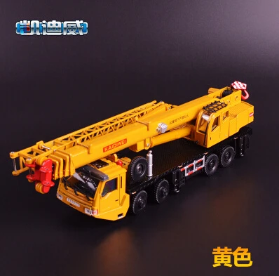 Heavy cranes 1:55 alloy origin truck model lifting 620011 Kaidiwei kids toy Christmas gift free shipping boy yellow |