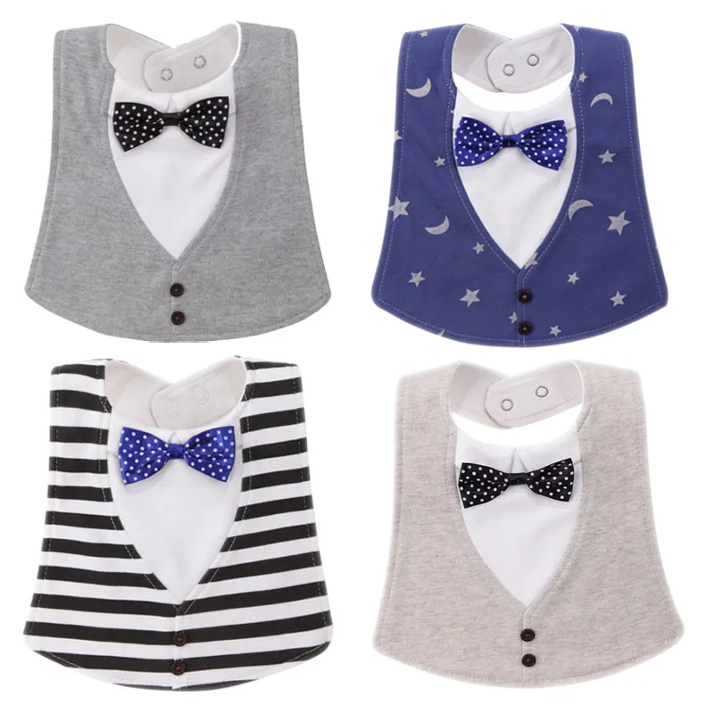 Bib Baby Bibs Baberos Babador Bavoir Slabber Waterproof Cotton Stripe printing Infant Cloths 0-24 months | Детская одежда и обувь
