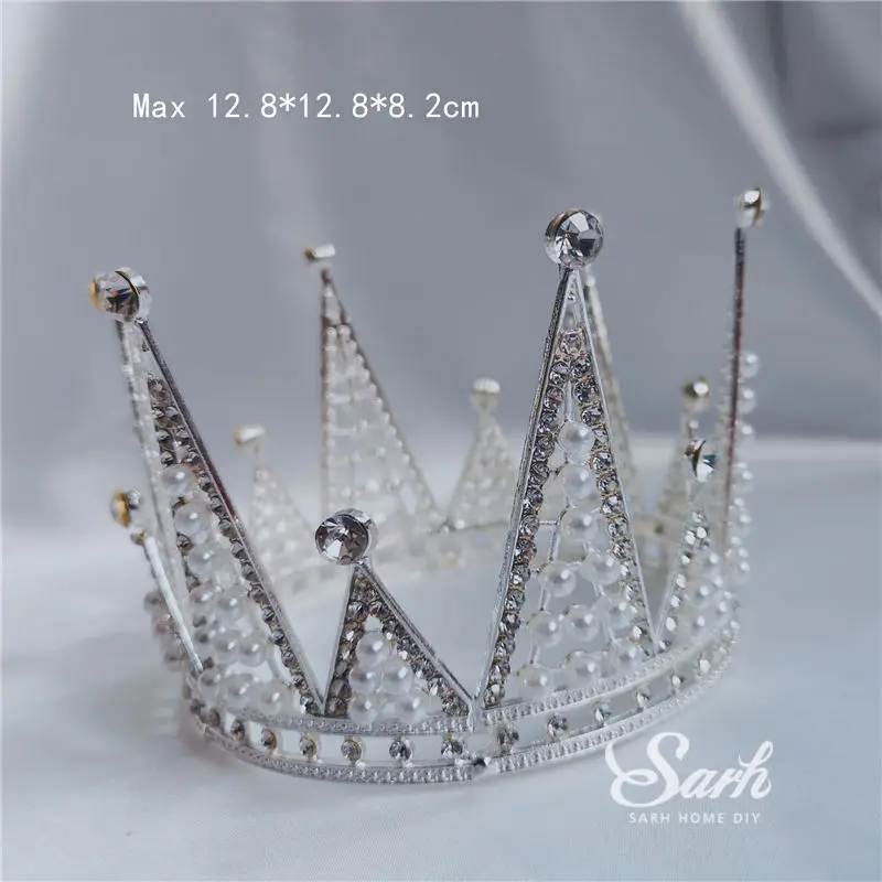 Silver diamond crown Музыкальная шкатулка для фортепиано, украшения с днем рождения, ручная работа, письмо, топперы для торта, для детского дня рождения, вечерние принадлежности, прекрасные подарки - Цвет: Silver diamond crown