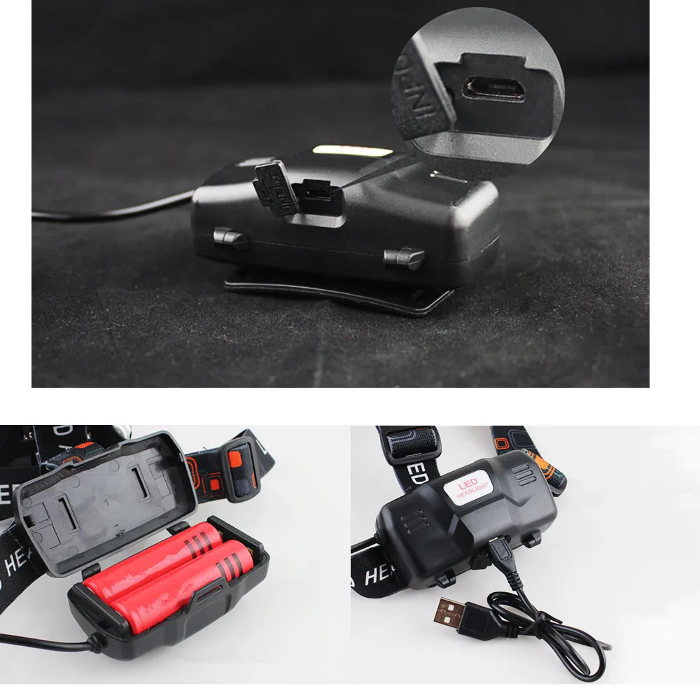 Налобный фонарь с датчиком движения и зарядкой от USB|Налобные LED-фонари| |