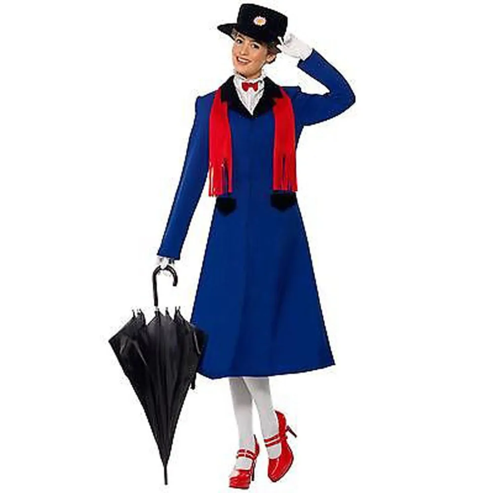 Mary Poppins костюм для косплея пиджак платье на Хэллоуин для взрослых костюм косплей мульти-стили для выбора