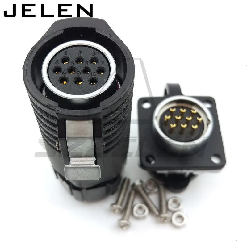 XHE20, IP67, 10 pin водонепроницаемый разъем (мама) и гнездо (папа), 10 pin разъем кабеля питания, автомобильные разъемы
