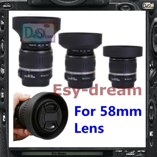 Резиновая крышка 3 в 1 для объектива Nikon Pentax Canon PA200 58 мм |