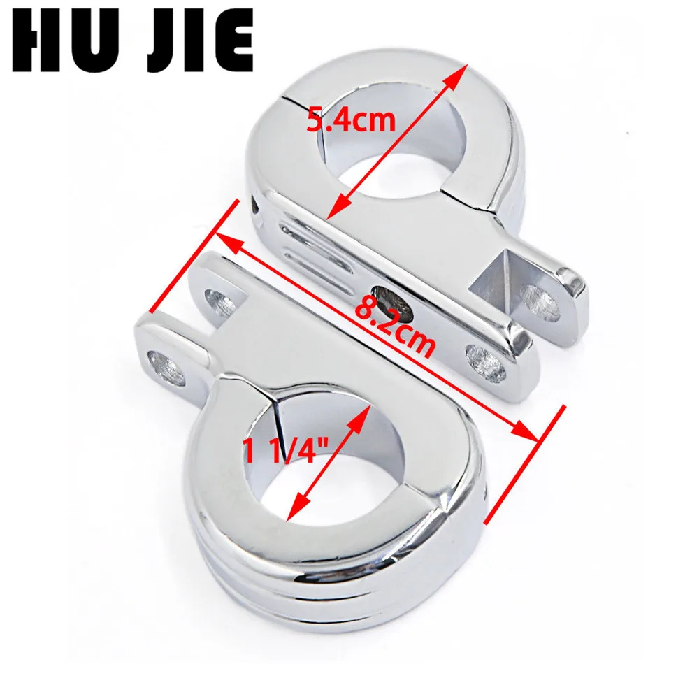 

Motorcycle Bike Parts 1 1/4" 1.25" Engine Guard Aluminum Foot Pegs Clamps Bracket Highway Bar Mounts Chrome
