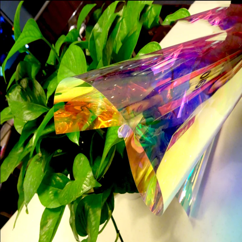 100cm Width Rainbow Color Effect One-way Decorative Window Film Sun Shade Home Office Privacy Glass Stickers |