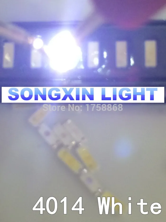 500 шт./лот 0,2 Вт SMD 4014 светодиодный светильник шарик 23-26lm белый/теплый белый SMD СВЕТОДИОДНЫЙ бусины светодиодный чип DC3.0-3.4V