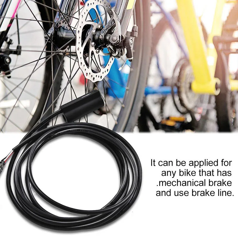 1* Датчик тормоза+ 2* разъемы отрезать Датчик тормоза кабель переключатель Электрический велосипед внешний самоклеющийся