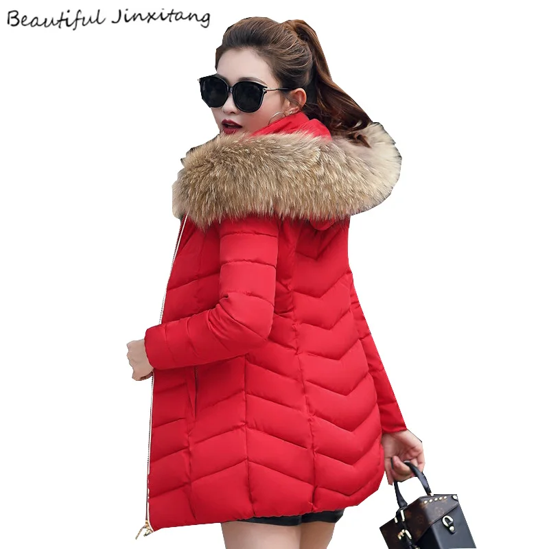90% белые пуховики Большие размеры зимние женские Куртки Модный большой меховой