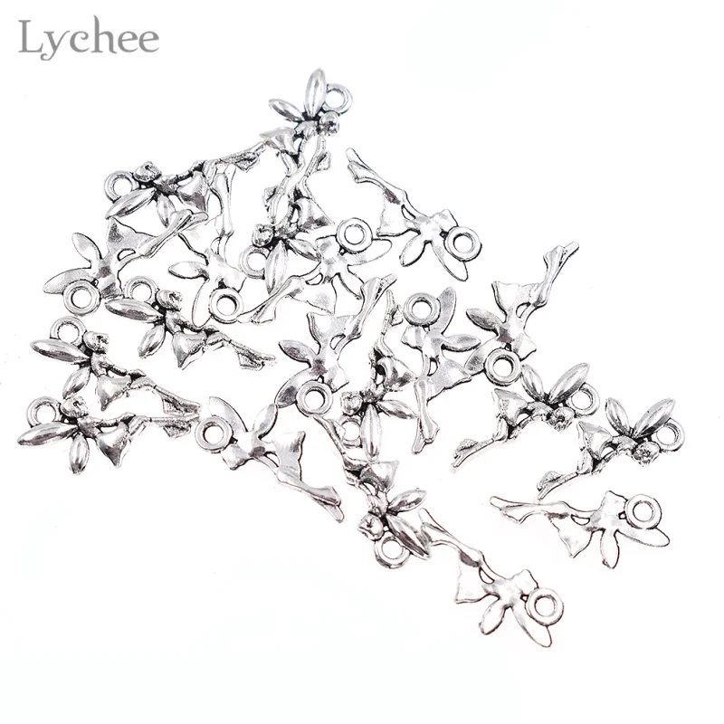 Lychee 60 шт./лот винтажные милые мини-подвески в виде ангела крошечные сказочные