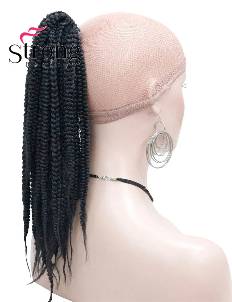 StrongBeauty длинные афро кудрявые вязанные крючком скрученные косички конский хвост