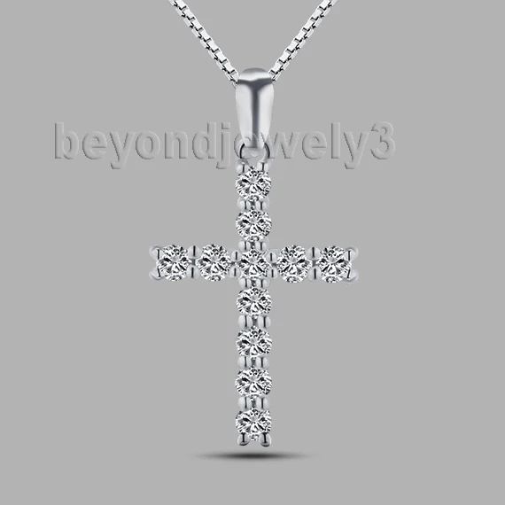 

New!! Fashion Wedding Jewelry 14Kt White Gold 2mm Natural Diamonds Wedding Pendant WP058