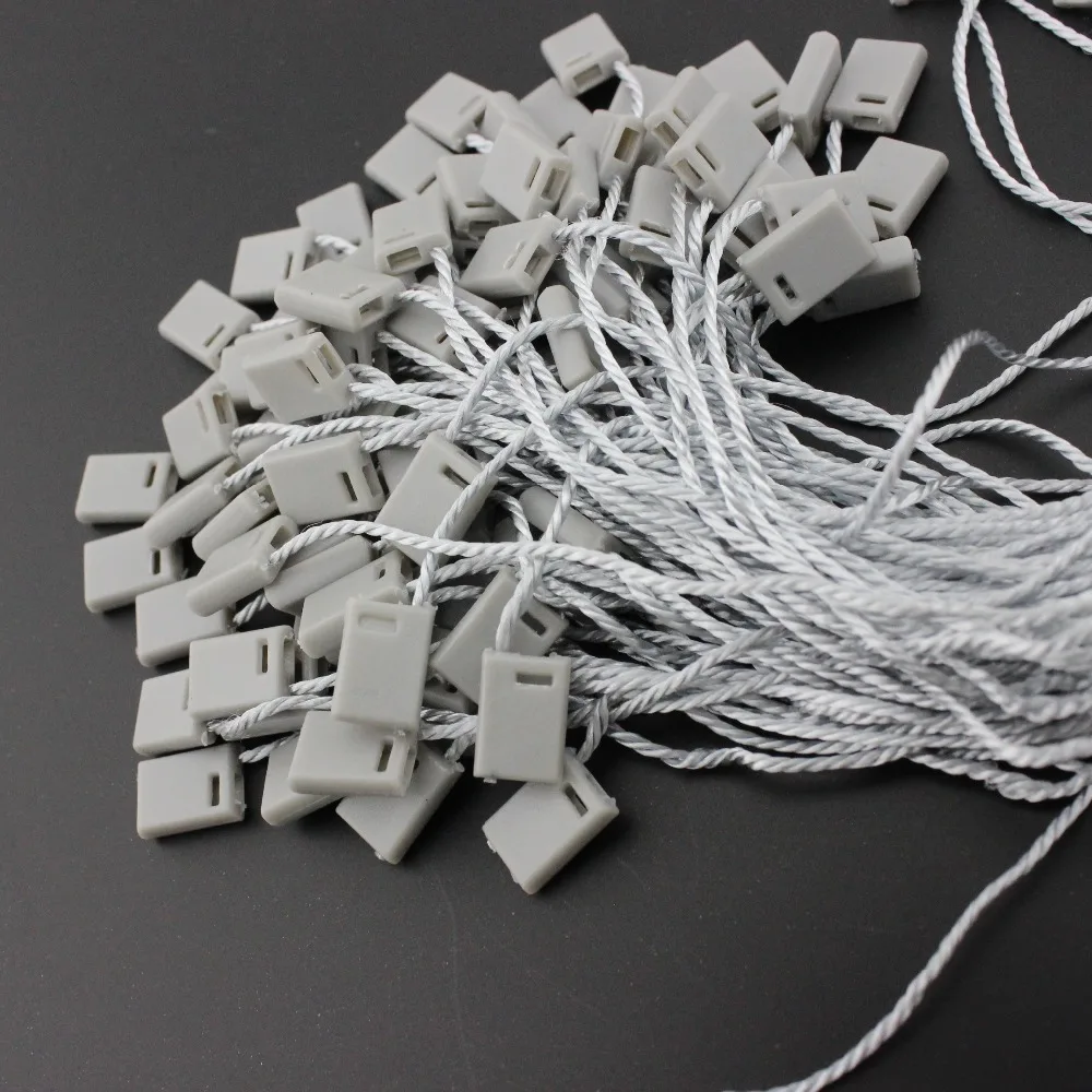 Высококачественная серая подвесная бирка 100 шт./лот шнур для одежды или печати |