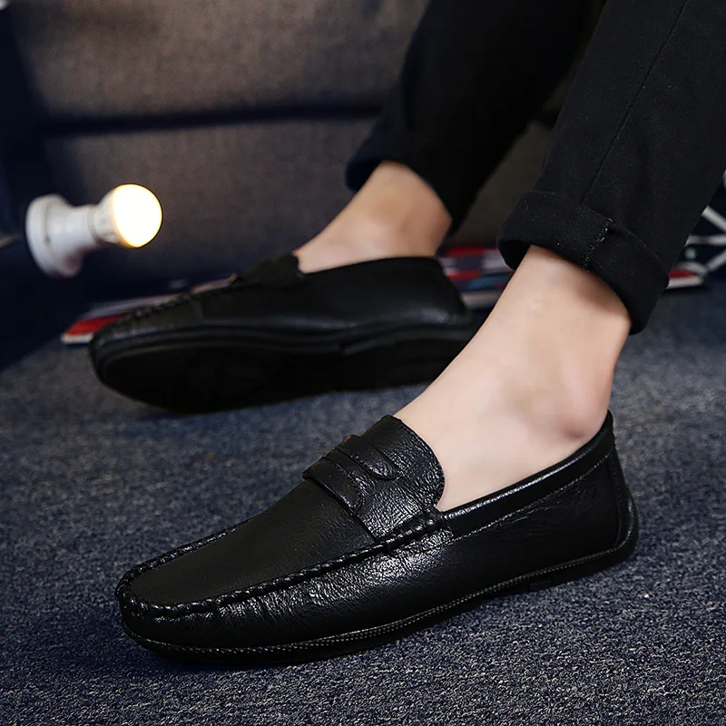 

Casual Men Loafers Spring Autumn Mens Moccasins Shoes Leather Drivings Fashion Casual Leather Mocassin Homme Male Adult Shoes