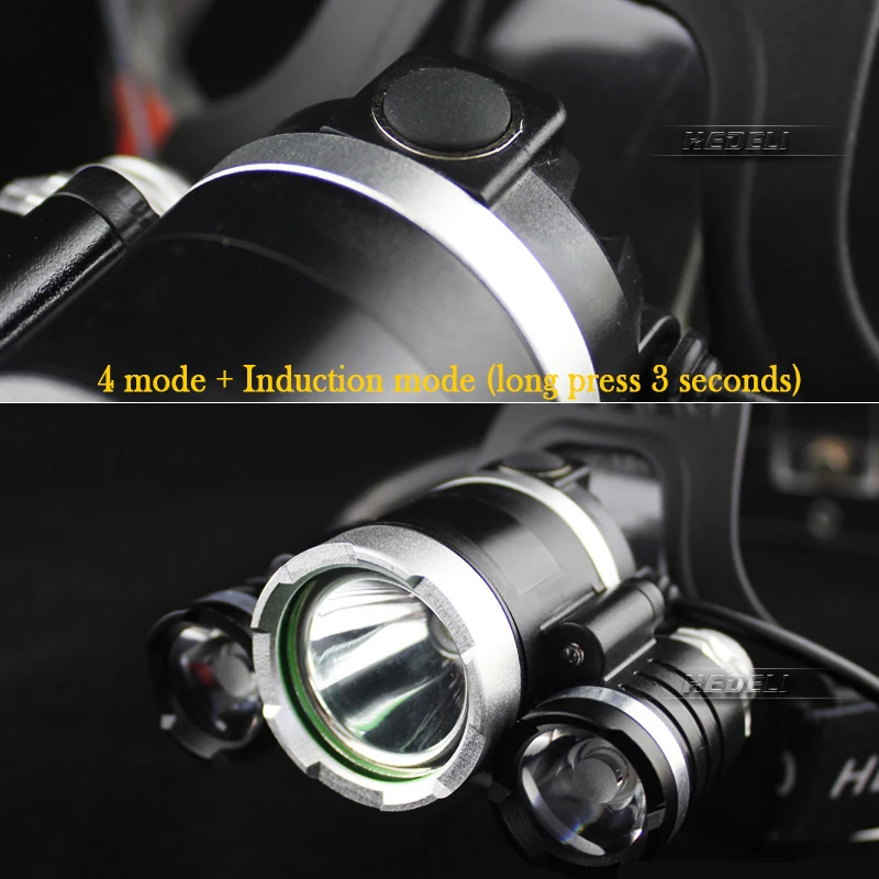 Налобный фонарь с ИК-датчиком, usb led, перезаряжаемый, 3T6, 18650, налобный фонарь, водонепроницаемый, налобный фонарь, высокая мощность, налобный фонарь для рыбалки, фонарь, горная лампа