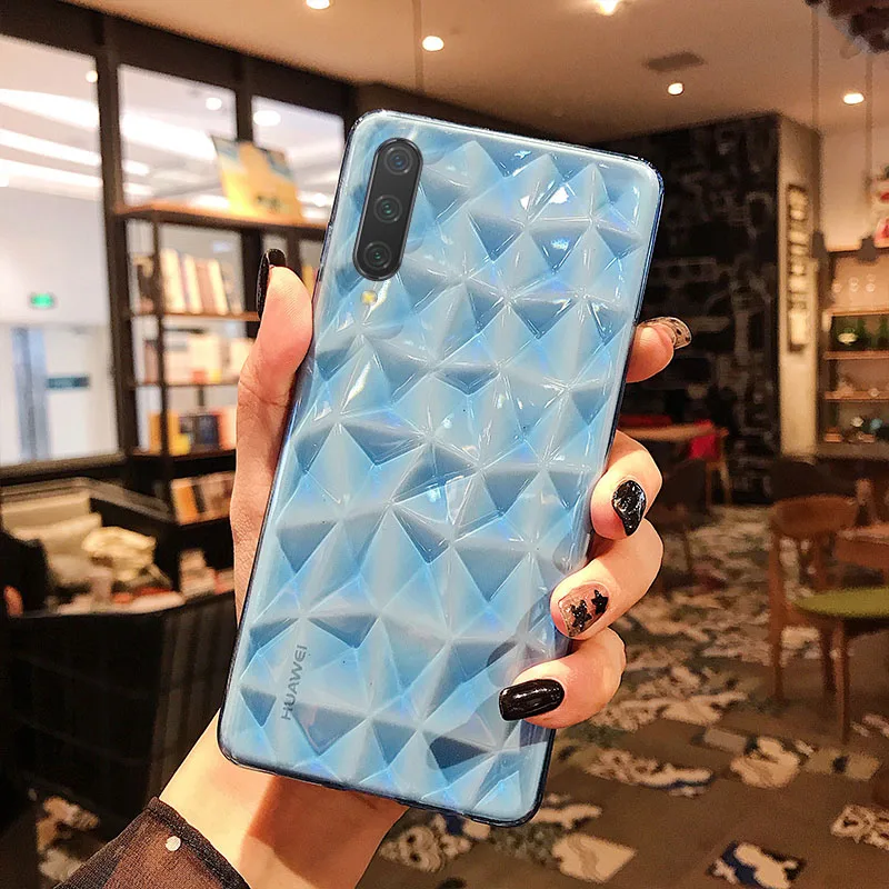 Blue Силиконовый чехол с бриллиантами для Xiaomi mi A3 8 9 Lite 9 SE CC9 9T mi 9T чехол Red mi K20 Pro Note 7 6 Pro Red mi 7A чехол 3D чехол - Цвет: Blue