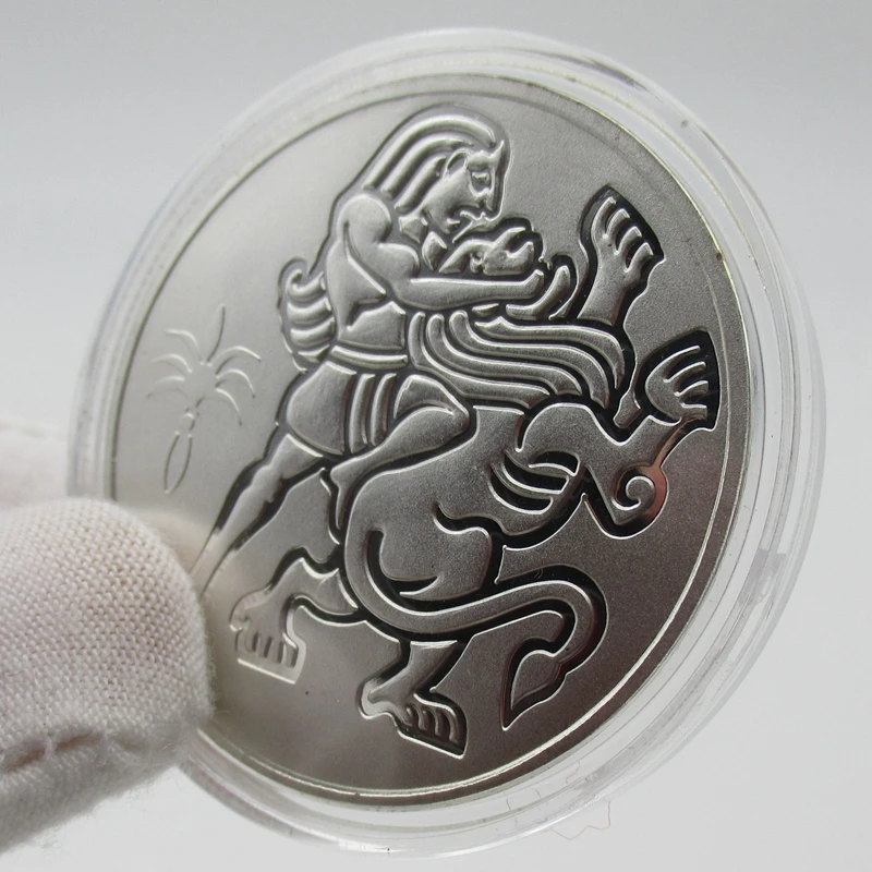 Памятные серебряные монеты из Европы с изображением Самсона и льва|coin coins|coins israel |