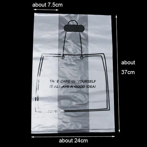 bag 24x37cm 50 шт пластиковый мешок для переноски, тканевые хозяйственные сумки, упаковка для пищевых напитков, прозрачные мешки для пирожных, товары для дня рождения, пластиковые подарочные пакеты - Цвет: bag 24x37cm