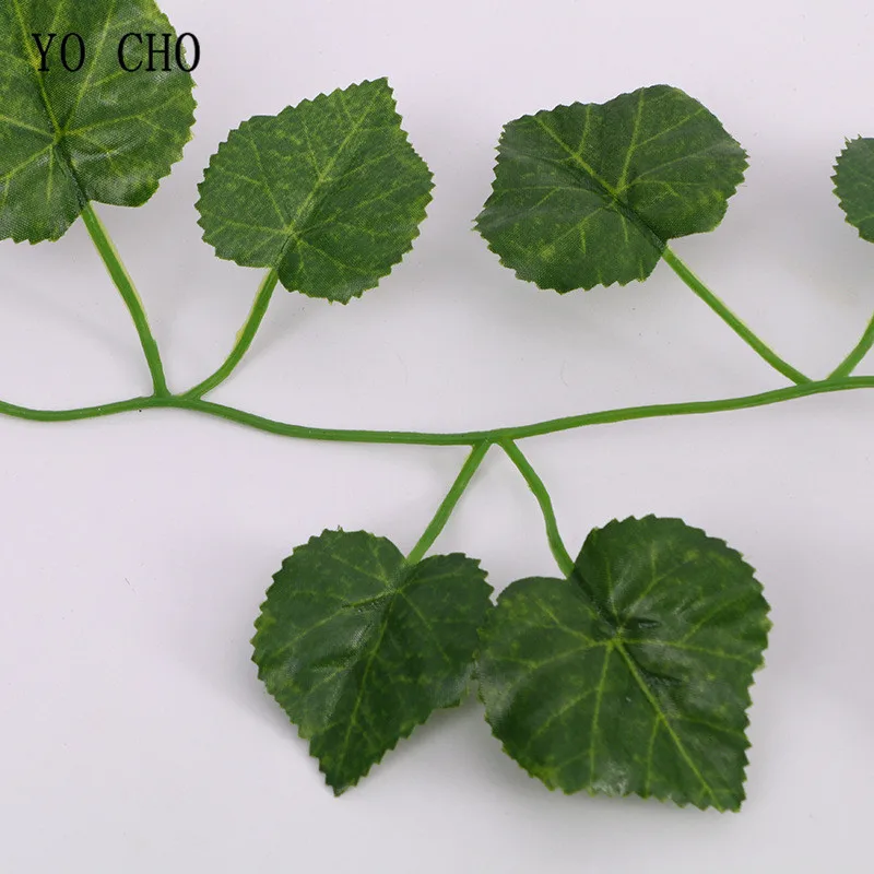 

YO CHO 6PCS Artificial Ivy Garland For Wedding Garden Home Decoration Wall DIY fake vine Leaf Stage Party Decor Rattan Strips