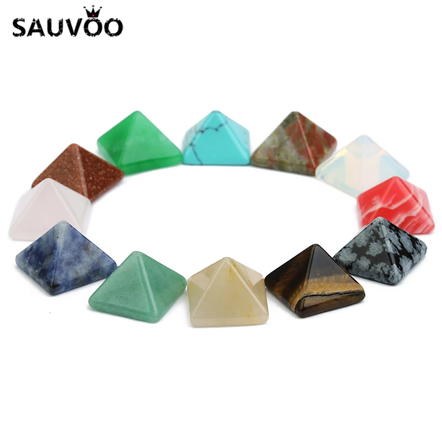 SAUVOO 10 шт. плоские Геометрические Квадратные бусины из натурального камня кабошон