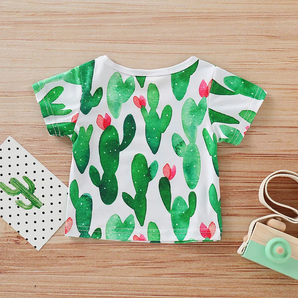 Летняя одежда для новорожденных маленьких мальчиков футболка девочек с