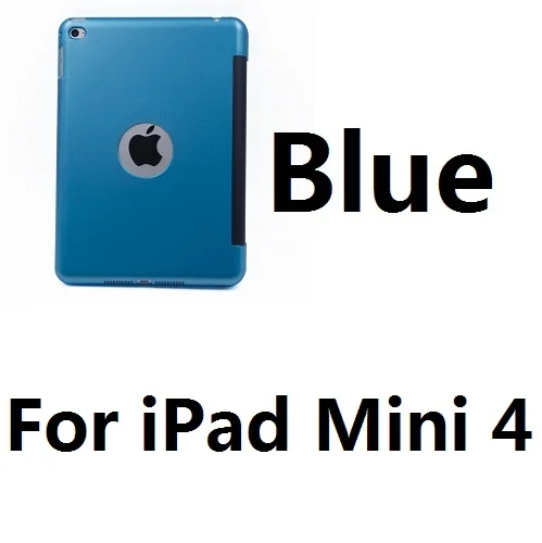 For Mini 4 Blue Тонкий беспроводной Bluetooth клавиатура складная подставка чехол Полный защитный ABS чехол для iPad Mini 1234 Air 1 2 Pro 9,7 Новинка - Цвет: For Mini 4 Blue