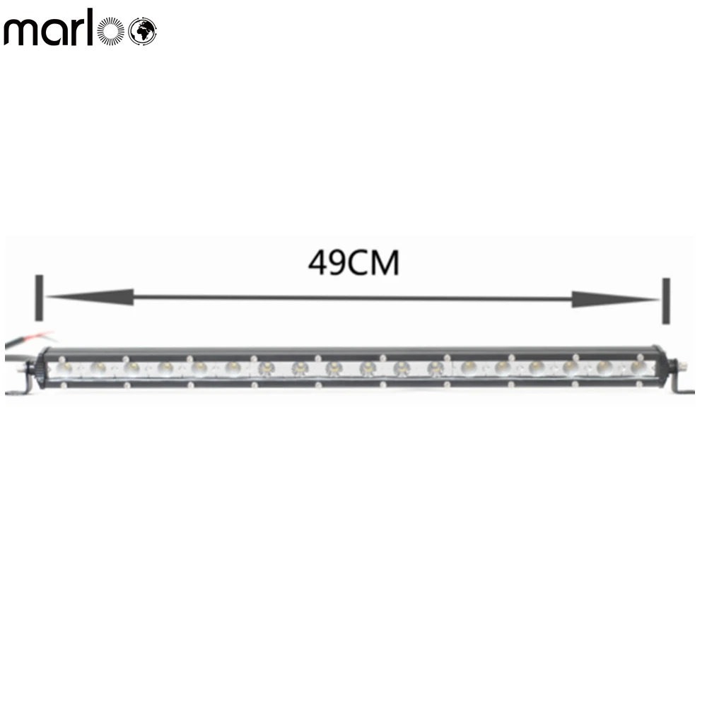 

Car Slim 20 Inch 54W LED Car Off-road Single Row Work Light Bar 12V Tractor For Jeep Boat Offroad ATV Automobiles work lamp