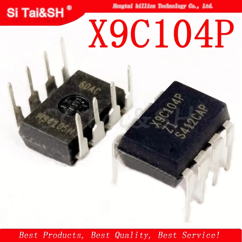 5 шт./лот X9C104P X9C104PIZ X9C104 X9C104PZI DIP8 цифровой потенциометр IC|Интегральные схемы| |