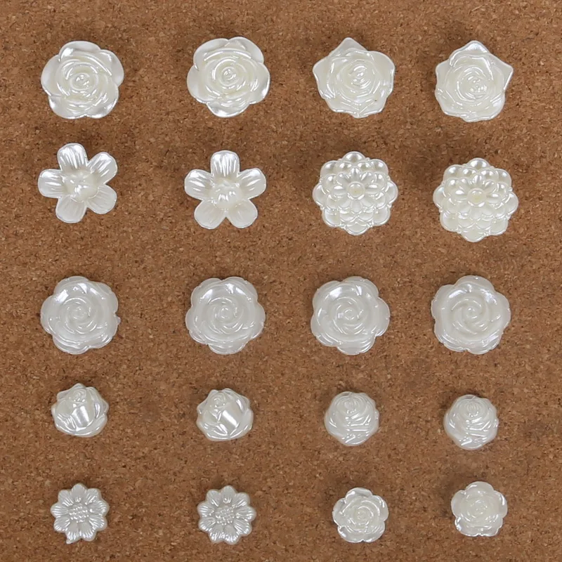 Новые бусины цвета слоновой кости 60-300 шт. пластиковые имитации Кабошоны для