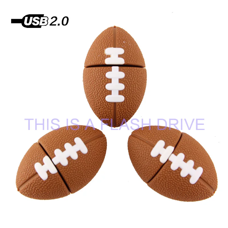 Мультяшный портативный накопитель регби Водонепроницаемый U флэш-диск 128 МБ 4 ГБ 8