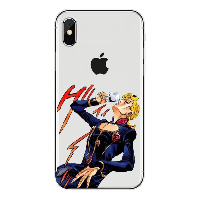 TPU JOJO'S Необычные Приключения над небом JoJo аниме аксессуары для телефонов чехол оболочка для Apple iPhone XR XS MAX X 8 7 Plus 6 5 - Цвет: TPU