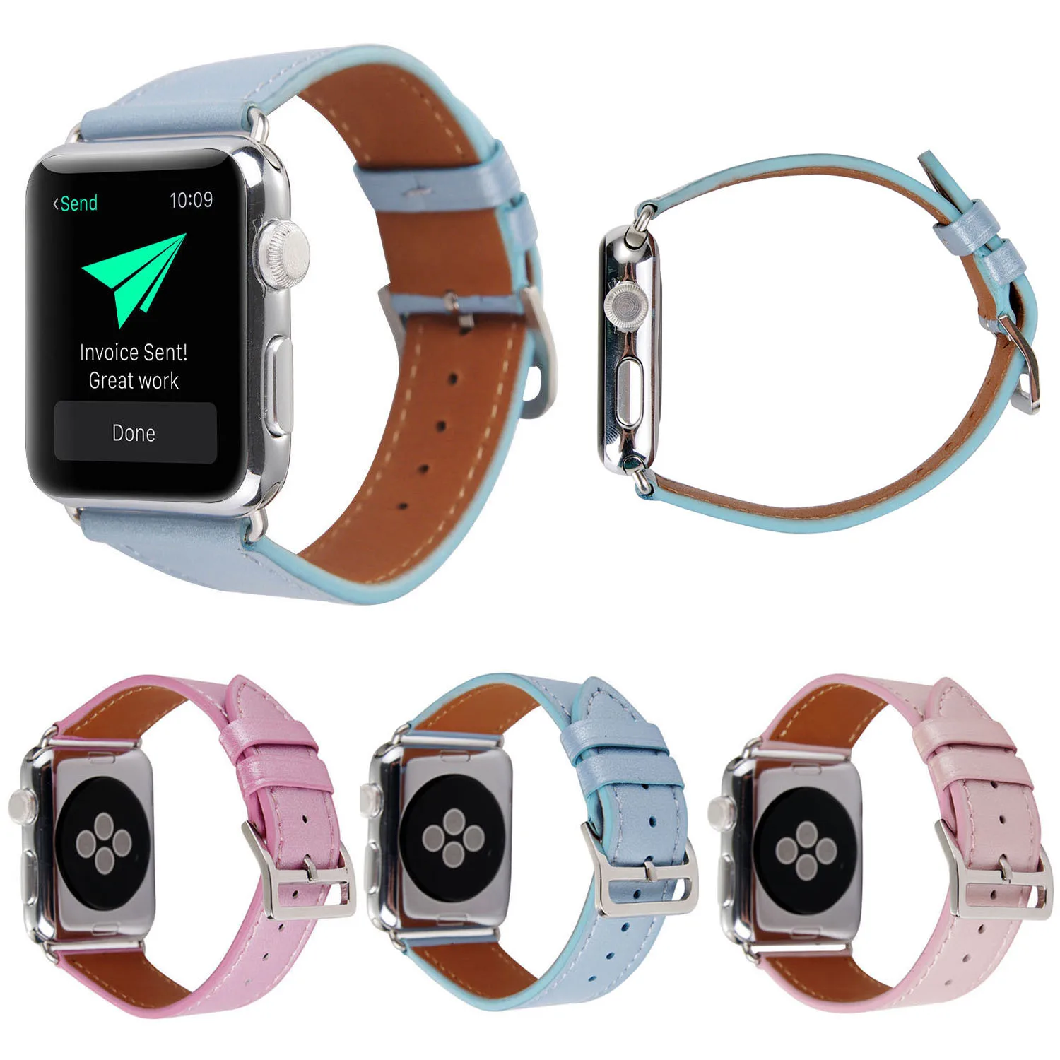 Стильный ремешок XAMS из искусственной кожи для Apple Watch Series 3 42 мм 38 браслет iWatch 2 1 с
