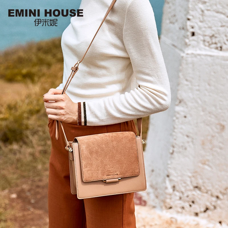 EMINI HOUSE, женские сумки через плечо из спилка с мехом,, сумки через плечо, женские одноцветные сумки через плечо