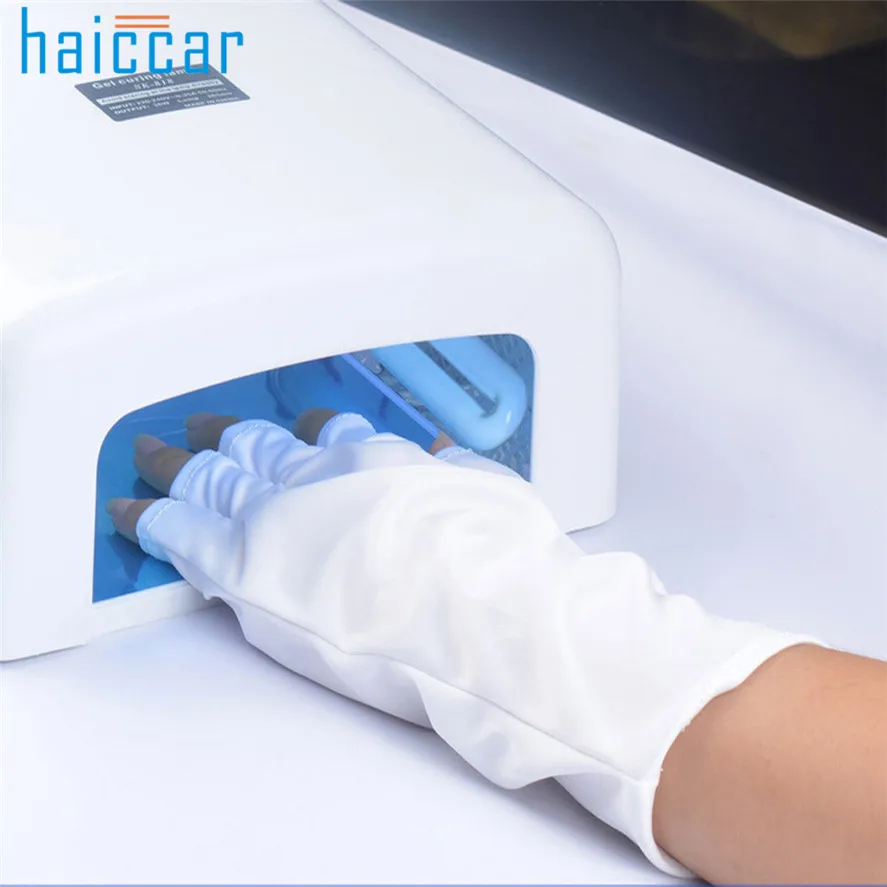 Новый HAICAR 1 пара ногтей маникюр перчатки с защитой от УФ для UV